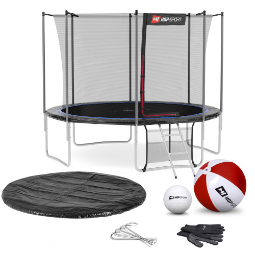 Купить Батут  Hop-Sport 12FT 366 см black/blue с внутренней сеткой  в Киеве - фото №1